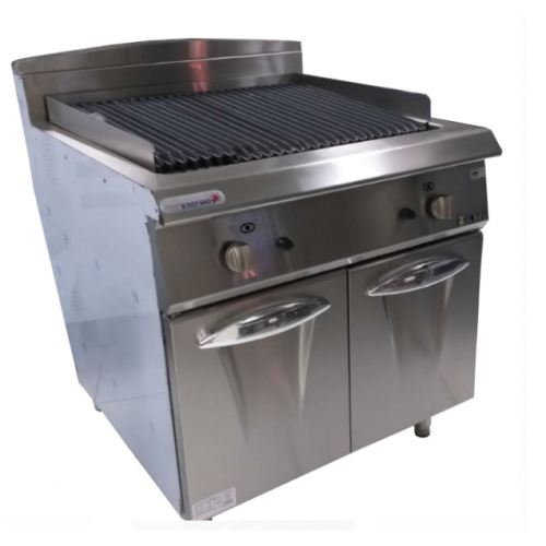 Electric lava rock grill top